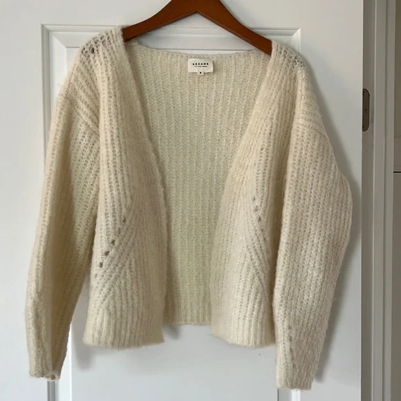 Sezane cream cardigan size small - Picture 2 of 5